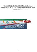 SOLUTION MANUAL for Data Analytics for Accounting&comma; 3rd Edition by Vernon Richardson&comma;Chapters 1 - 9