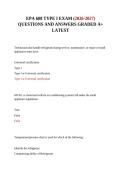EPA 608 TYPE I EXAM &lpar;2026-2027&rpar; QUESTIONS AND ANSWERS GRADED A&plus; LATEST