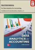 SOLUTION MANUAL for Data Analytics for Accounting&comma; 3rd Edition by Vernon Richardson&comma;Chapters 1 - 9
