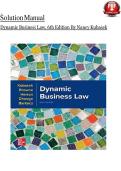 Solution Manual Dynamic Business Law&comma; 6th Edition By Nancy Kubasek