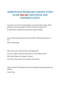 AMMUNITION HANDLERS CERTIFICATION EXAM 2026-2027 QUESTIONS AND ANSWERS LATEST