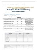 WGU D689 AYN1 TASK 1&colon;  INDIVIDUAL READING ASSESSMENT PLAN &vert; 2026 UPDATE &vert; 100&percnt; CORRECT