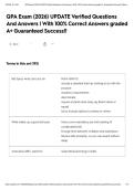 QPA Exam Review &lpar;2026&rpar; UPDATE Verified Questions And Answers &vert; Latest Already Graded A&plus; UPDATE &vert;2026