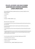 PSI LIFE&comma; ACCIDENT&comma; AND HEALTH EXAM QUESTIONS WITH VERIFIED ANSWERS &vert; LATEST UPDATE 2026
