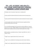 PSI - LIFE&comma; ACCIDENT&comma; AND HEALTH &ndash; FULL EXAM&colon; QUESTIONS WITH VERIFIED ANSWERS &vert; LATEST UPDATE 2026