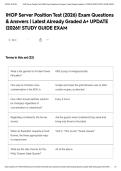 IHOP Server Position Test &lpar;2026&rpar; Exam Questions & Answers &vert; Latest Already Graded A&plus; UPDATE &vert;2026&excl;&excl; STUDY GUIDE EXAM