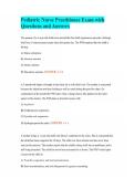 Pediatric Nurse Practitioner Exam with Questions and Answers