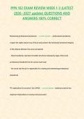 PPN 102 EXAM REVIEW WEEK 1-3 &lbrace;LATEST 2026 -2027 update&rcub; QUESTIONS AND ANSWERS 100&percnt; CORRECT