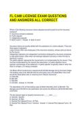 FL CAM LICENSE EXAM QUESTIONS AND ANSWERS ALL CORRECT