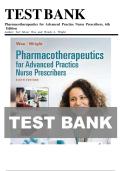 TEST BANK Pharmacotherapeutics for Advanced Practice Nurse Prescribers 6th Edition Woo Wright &vert; Verified Answers All Chapters Included &vert; Updated for 2026