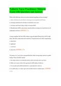 Pediatric Nurse Practitioner Midterm Exam with Questions and Answers