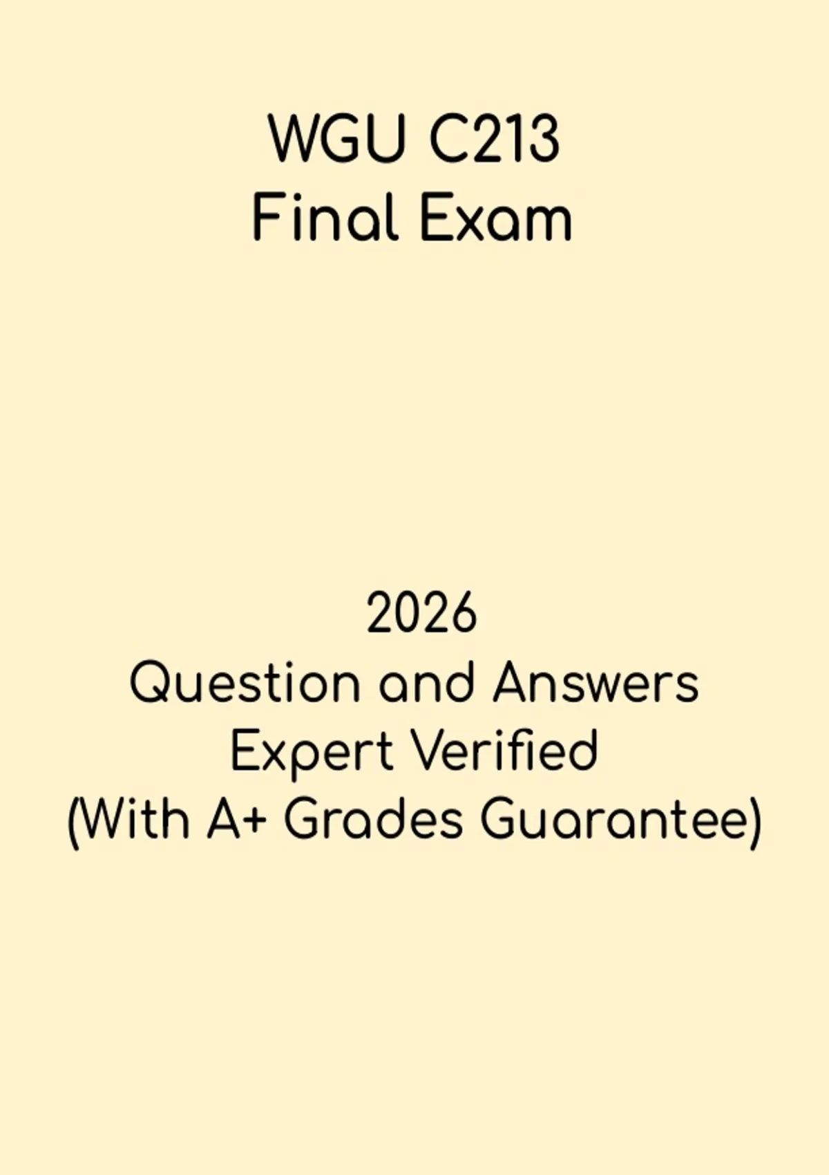 WGU C213 Financial Accounting – Final Exam Study Guide & Objective ...