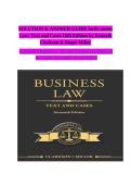 Business Law&colon; Text and Cases 16th Edition Solution & Answer Guide &ndash; 2026&sol;2027 PDF &vert; Chapters 1&ndash;25 &vert; Verified Solutions &vert; A&plus; Rated