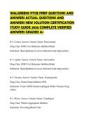 WALGREENS PTCB PREP QUESTIONS AND ANSWERS ACTUAL QUESTIONS AND ANSWERS NEW SOLUTION CERTIFICATION STUDY GUIDE 2026 COMPLETE VERIFIED ANSWERS GRADED A&plus;