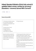 Milady Standard Esthetics EXAM fully solved & updated &lpar;latest version verified for accuracy&rpar; &lpar;Questions &plus; Answers&rpar; Solved 100&percnt; Correct&excl;&excl;