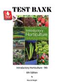 FULL TEST BANK &vert; Introductory Horticulture 9th Edition by Carroll L&period; Shry Jr&period; & H&period; Edward Reiley &vert; Complete Chapter-by-Chapter MCQs with Verified Answers & Rationales 2026