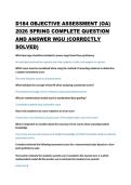D184 OBJECTIVE ASSESSMENT &lpar;OA&rpar;  2026 SPRING COMPLETE QUESTION  AND ANSWER WGU &lpar;CORRECTLY  SOLVED&rpar;