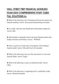 WALL STREET PREP FINANCIAL MODELING EXAM 2024 COMPREHENSIVE STUDY GUIDE FULL SOLUTIONS A&plus;