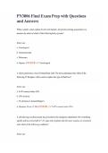 PN3006 Final Exam Prep with Questions and Answers