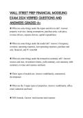 WALL STREET PREP FINANCIAL MODELING EXAM 2024 VERIFIED QUESTIONS AND ANSWERS GRADED A&plus;