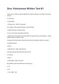Dmv Vietnamese Written Test &num;1 NEWEST 2026&sol;2027 ACTUAL EXAM COMPLETE QUESTIONS AND CORRECT DETAILED ANSWERS &lpar;VERIFIED ANSWERS&rpar; &vert;ALREADY GRADED A&plus;&vert;&vert;BRAND NEW&excl;&excl;