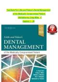 TEST BANK For Little and Falace's Dental Management of the Medically Compromised Patient&comma; 10th Edition by Craig Miller&comma; Verified Chapters 1 - 30&comma; Complete Newest Version