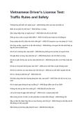 Vietnamese Driver's License Test&colon; Traffic Rules and Safety NEWEST 2026&sol;2027 ACTUAL EXAM COMPLETE QUESTIONS AND CORRECT DETAILED ANSWERS &lpar;VERIFIED ANSWERS&rpar; &vert;ALREADY GRADED A&plus;&vert;&vert;BRAND NEW&excl;&excl;