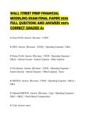 WALL STREET PREP FINANCIAL MODELING EXAM FINAL PAPER 2026 FULL QUESTIONS AND ANSWERS 100&percnt; CORRECT GRADED A&plus;