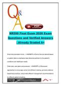 NR 599  EXAM COMPLETE PACKAGE DEAL