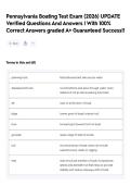 Pennsylvania Boating Test Exam &lpar;2026&rpar; UPDATE Verified Questions And Answers &vert; With 100&percnt; Correct Answers graded A&plus; Guaranteed Success&excl;&excl;