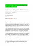 PNCB Acute Care Exam with Questions and Verified Answers