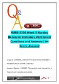 NURS 5366 Week 5 &ndash; Nursing Research Statistics &vert; 250&plus; Exam Q&A on Descriptive Stats&comma; Normal Curve&comma; Chi-Square & Power &lpar;2026&rpar;
