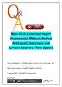NURS 6512 &ndash; Advanced Health Assessment Midterm Review &vert; 500&plus; Exam Questions on CBC&comma; Dermatology&comma; Thyroid&comma; Neuro & Abdominal Assessment &lpar;2026&rpar;