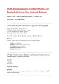 SSDEP Training Sergeants Course FEP5300 2023 &ndash; Full Training Guide&comma; Lesson Plans&comma; Solutions & Rationales