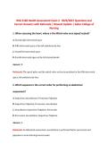 NSG 3160 Health Assessment Exam 3  2026&sol;2027  Questions and Correct Answers with Rationale &vert;  Newest Update &vert; Galen College of Nursing  