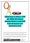 Safety Exam 2 &ndash; History&comma; OSH Act&comma; OSHA&comma; BLS&comma; Recordkeeping & Workers&rsquo; Compensation &vert; 700&plus; Exam Q&A with Illustrations &lpar;2026&rpar;