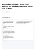 Hazmat 5a test questions &vert;&vert;  &lpar;Actual Exam&rpar; Questions with verified Answers &lpar;Latest Update 2026&rpar; UPDATE&excl;&excl;