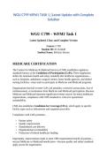 WGU C799 WFM1 TASK 1 &vert;Latest Update with Complete Solution