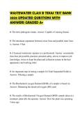 WASTEWATER CLASS B TEXAS TEST BANK 2026 UPDATED QUESTIONS WITH ANSWERS GRADED A&plus;