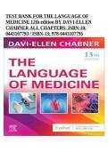 Test Bank The Language of Medicine 12th Edition by Davi-Ellen Chabner ISBN 9780443107795 All Chapters Complete A&plus; 2026