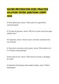 WATER RESTORATION IICRC PRACTICE SOLUTION TESTED QUESTIONS SCRIPT 2026