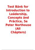 Test Bank Introduction to Leadership Concepts and Practice 5th Edition by Peter Northouse All Chapters Complete 2026