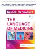 Test Bank The Language of Medicine 13th Edition by Davi-Ellen Chabner All Chapters 1-21 Complete Guide 2026 A&plus;