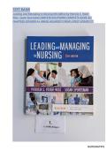 TEST BANK Leading And Managing In Nursing 8th Edition by Patricia S&period; YoderWise&comma; Susan Sportsman ISBN&colon;978-0323792066 COMPLETE GUIDE ALL CHAPTERS COVERED A&plus; GRADE ASSURED&excl;&excl;&excl;&excl;&excl;NEW LATEST UPDATE&excl;&excl;&excl;&excl;&excl;