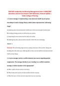 NUR 282 Leadership and Nursing Management Exam 3 2026&sol;2027  Questions and Correct Answers with Rationale &vert; Newest Update &vert;  Galen College of Nursing 