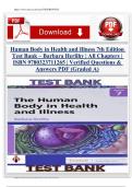 Human Body in Health and Illness 7th Edition Test Bank &ndash; Barbara Herlihy &vert; All Chapters &vert; ISBN 9780323711265 &vert; Verified Questions & Answers PDF &lpar;Graded A&rpar;