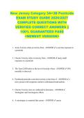 New Jersey Category 3A&plus;3B Pesticide  EXAM STUDY GUIDE 2026&sol;2027  COMPLETE QUESTIONS WITH  VERIFIED CORRECT ANSWERS &vert;&vert;  100&percnt; GUARANTEED PASS  <NEWEST VERSION> 