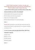 NUR170 Med Surg Complete Exam Bundle &ndash; Exams 1&ndash;3 &plus; Final Comprehensive Questions and Correct Answers with Rationales &vert; Newest Update &vert; Galen College of Nursing