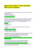 Mana 4322 Chapter 1 Exam Questions With Correct Answers