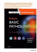 Test Bank Complete&lowbar; Robbins Basic Pathology&vert; Robbins Pathology&vert; 10th Edition&comma; By Vinay Kumar&comma; Abul K&period; Abbas & Jon C&period; Aster &vert;&vert; ISBN&colon;  978-0323353175 &vert;&vert;All Chapters 1-24&vert; Latest Version With Detailed Explanation&vert; Grade A&plus;